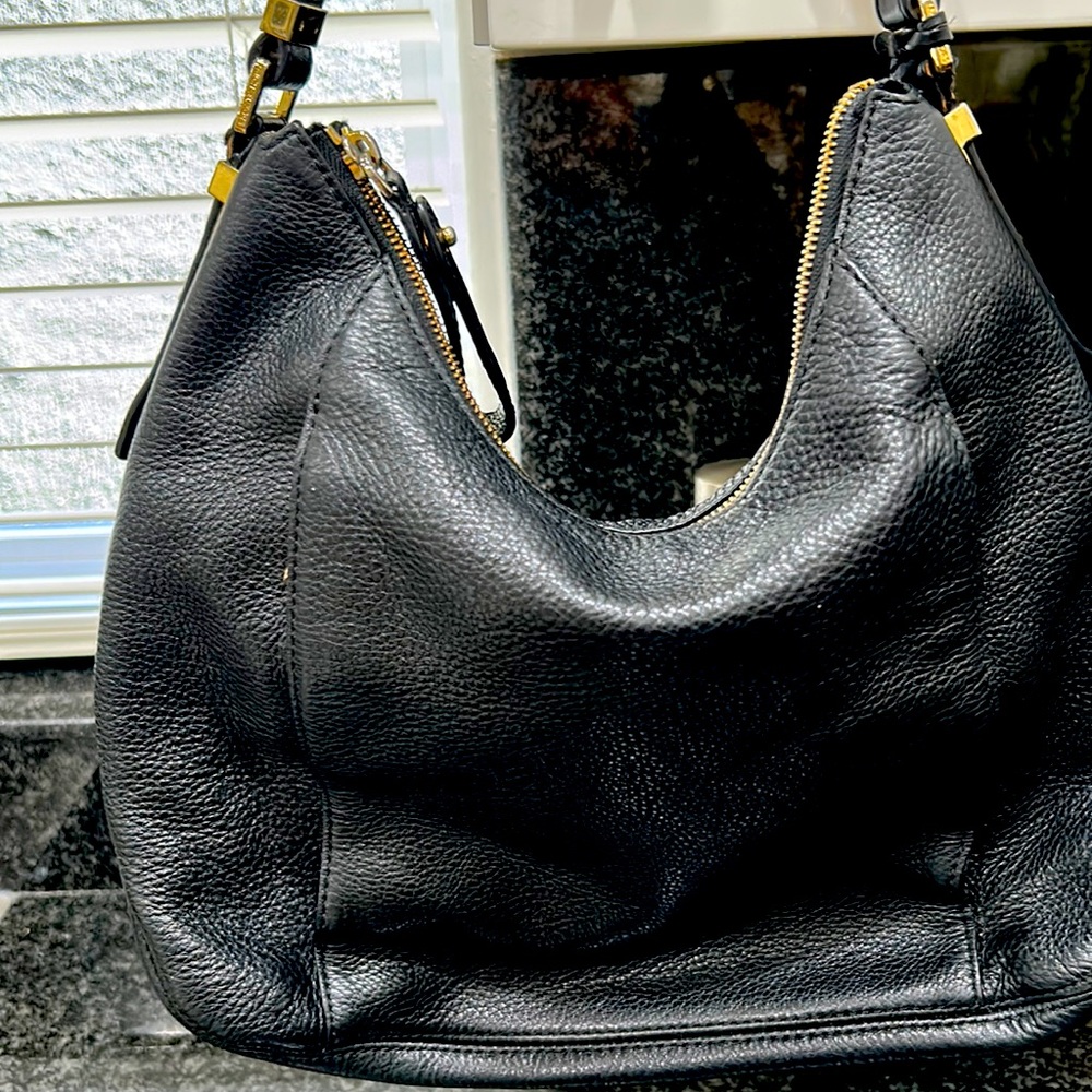 Michael Kors black leather bag
